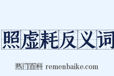 照虚耗反义词是什么意思的图片